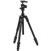 Manfrotto Befree Advanced AS Twist - Treppiede da viaggio in alluminio a 4 sezioni con testa a sfera centrale 494, nero