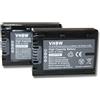vhbw 2 x Batteria vhbw 600mAh compatibile con Videocamera Fotocamera Sony DCR-SR58E, DCR-SR68E, DCR-SR78EDCR-SR88E, HDR-XR155E, DCR-SX41E, DCR-DVD115E, DCR-SX33E