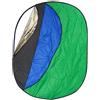 DynaSun WOS2070 7in1 100x150cm XL Set Pannello Riflettente Professionale Multifunzione Pieghevole con Diffusore Centrale Ovale e 6 superfici Bianco Nero Blu Verde Chromakey Argento Oro