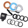 Tonysa Macro Ringlight Flash per Fotocamera DLSR, 48 LED Bead Ring Flash Light Fotocamera Portatile Ring Flash Fill Light con Filtri Colorati, con Anelli Adattatori Display LCD, 3000k -