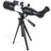 YangRy Telescope for Kids Adults Beginners, 50mm Aperture 350mm AZ Astronomical Refractor Telescope BAK4 Prism Lens Telescope for Astronomy with Tripod and Compass to Observe Moon and Planet YangRy