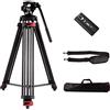 Andoer Treppiede testa idraulico Fluido panoramico treppiede resistente Professionale Andoer Max. Carica 10 KG con Borsa di Trasporto per videocamera DV Studio Pieno