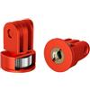 NovelGoal Adattatore per treppiede da 1/4 di pollice con rotazione a 360°, per Hero 12, 11, 10, 9, 8, accessori per action camera 360 One (rosso, foro da 1/4)