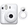 MUZIRI KINOKOO Obiettivo da vicino compatibile per fotocamera istantanea Fuji Instax Mini 12 con specchio autoritratto - Fuji Mini 12 Selfie Lens Selfie Mirror - Bianco
