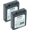 vhbw 2x batteria compatibile con Panasonic Lumix DMC-FZ10, DMC-FZ15, DMC-FC20, DMC-C20, DMC-FZ1B, DMC-FZ1 fotocamera (550mAh, 7,2V, Li-Ion)