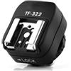 Zxfdsfdbnm Flasser Hot Shoe TF322 Hot Shoe Sync Adattatore con connettore di sincronizzazione per PC per fotocamera DSLR