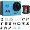 DIGNIFE Action Camera, Action Camera Ultra HD 4K/30fps 2.0 pollici 170D subacqueo impermeabile Videoregistratore Telecamere Sport Cam(Blauw)