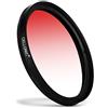 CELLONIC Ø 62mm Filtro Graduato Rosso compatibile con Sigma 105mm F2.8 EX DG OS HSM Makro - Filtro paesaggio