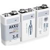 Ansmann 1311 - 0014 - 590 LSD 9 V batteria, tipo 200 mAh, Batteria Ricaricabile Nimh e di blocco argento