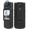 OUTFYT 1080p Mini Body Camera Videocamera Angolo 180 ° Obiettivo ruotabile con for conferenza di servizio registrazione giornaliera,Serie Guardia(Add 32GB,1080P NO WIFI)