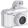 Annadue Piccola Fotocamera Portachiavi, Videocamera Portatile 1080P con Luce LED, Filtri Multipli, per Viaggi con Schermo da 0,96 Pollici, Batteria da 180 MAh (Spazio bianco)
