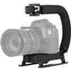 Generico Compatibile con fotocamere reflex e DV domestiche - Accessorio stabilizzatore portatile con staffa a forma di U/C