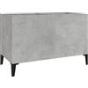 vidaXL Mobile Porta Dischi Grigio Cemento 74,5x38x48 Legno Multistrato