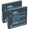 vhbw 2x batteria compatibile con Panasonic Lumix DMC-S3V, DMC-S3A, DMC-S3R, DMC-S3K, DMC-S2P, DMC-S3, DMC-S2V fotocamera (550mAh, 3,7V, Li-Ion)