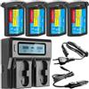 ARPZPPSK Batteria Al Litio: Batteria For Fotocamera LP-E4 LP E4 LP-E4N Da 3300 MAh O Caricabatterie Rapido LCD, Compatibile Con Canon, For EOS 1D Mark III, EOS-1D Mark IV, EOS 1Ds Mark III(4BatteryWithCharger)