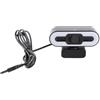 Yscryptoline Webcam 4K HD, webcam USB per computer con copriobiettivo, webcam HD plug and play per videochiamate, conferenze e registrazione, microfono integrato per laptop, desktop e PC