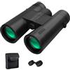 Junterone Binocolo 12x42 ad Alta Potenza con Adattatore per Telefono Impermeabile Visione Notturna Bassi Binocolo per Osservazione degli Uccelli, Caccia, Viaggi, Facile da Usare
