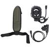Denash Microfono Auricolare Radio, Tappeti per le Orecchie di Cancellazione del Rumore, Kp con Perno KPG87D TH-415 Serie TK-3230, Uv5r Plus, BF-888S, HYT TC388, KG-UVD1P, Puxing (BLACK)