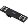 Andoer Dual Flash Light Speedlite Bracket Splitter per fotocamera Canon 7DII 70D 5DR 5DRS 5DIII 6D DSLR