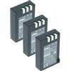 vhbw 3x batteria compatibile con Fujifilm FinePix S200EXR, S200, S100FS, S100 fotocamera (900mAh, 7,2V, Li-Ion)