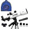 Kenko telescopio Sky Walker SW-0 rifrazione-Tipo Calibro 50 Millimetri astronomico-Terra anfibia Bianco 111.161