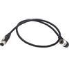 HangTon Cavo di alimentazione ad angolo retto Hirose 4 pin a Mini XLR 4 pin per Sony F55 F5 FS7 fotocamera a TVLogic VFM LVM SRM Monitor, Alphatron EVF 80 cm