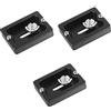 Hemobllo 3pezzi Piastra Sgancio Rapido Per Fotocamere Dslr Adattatore Leggero e Resistente Compatibile Con Benro e Kirk Con Gommini Antiscivolo Per Maggiore Sicurezza Durante Le Riprese