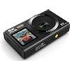 Trurovem Fotocamera entry-level 5K con funzionalità doppio schermo Display anteriore e posteriore da 2,8 pollici, zoom 18x, capacità fotografica 80 MP, per uso studentesco (nero)