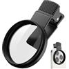 Generic polarizzanti per telefono, vetro ottico da 52 mm, con clip sottile, clip per fotocamera del telefono, filtro polarizzatore ad alta definizione per un maggiore contrasto, migliore effetto