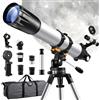 Dibaful telescopio astronomia stelle osservare 90 mm diaframma con telecomando | astronomico telescopio astronomico | telescopio obiettivo per principianti astronomia binocolo adulto con treppiede