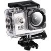 Tbest Action Camera HD 1080P Mini DV Videocamera Sportiva con Schermo da 2 Pollici Kit da Ciclismo Subacqueo 30M Include Supporto per Casco per Avventurieri All'aperto (WHITE)