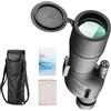 Tuxxjzm Telescopio monoculare portatile, monoculare 25 - 75 x 60 cm, impermeabile - Telescopio zoom compatto, resistente agli urti, anti-appannamento, leggero telescopio tascabile portatile con
