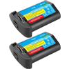 ARPZPPSK Batteria Al Litio: Batteria For Fotocamera LP-E4 LP E4 LP-E4N Da 3300 MAh O Caricabatterie Rapido LCD, Compatibile Con Canon, For EOS 1D Mark III, EOS-1D Mark IV, EOS 1Ds Mark III(2 Pcs Battery)