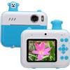 Luqeeg Fotocamera HD, Schermo da 2,4 Pollici, Doppia Fotocamera, Video 1080P, Foto da 8 MP, Supporto da 256 GB, Schermo IPS, Educativo per Festival, Materiale ABS, Lettore MP3 (cielo