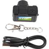 Fafeicy Piccola Videocamera Portachiavi Micro Videocamera Portatile con Schermo 1080P HD 0,96 Pollici con Obiettivo Grandangolare e 6 Filtri per la Registrazione Quotidiana