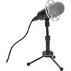 Sxhlseller Microfono Dinamico con Supporto Staccabile, Kit Microfono da Studio con Controllo Volume, Indicatore LED, 3 modalità Pickup, Registrazione su Scheda Audio, Supporto