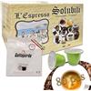 Caffetti 80 Capsule di Ginseng Compatibili con Nespresso Gattopardo - Solubili Monodose 80cc, Espresso Italiano