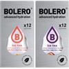Generico SET 24 BOLERO bustine da 3 grammi 12 Ice Tea Peach Pesca + 12 Ice Tea Passion Fruit Preparato istantaneo per Bevande con Stevia e Vitamina C e Senza Zucchero