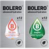 Generico SET 24 BOLERO bustine da 3 grammi 12 Ice Tea Peach Pesca + 12 Mojito Preparato istantaneo per Bevande con Stevia e Vitamina C e Senza Zucchero