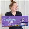 your surprise XXL Barretta Milka gigante personalizzata - Regalo di Compleanno & Anniversario per Uomo & Donna con Nome e Messaggio, con deliziose barrette di cioccolato Milka (6 Tavolette)