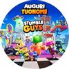 Generico Cialda per Torta compatibile STUMBLE GUYS ostia zucchero fibra Bimbo Bimba (ROTONDO 20cm, Ostia)