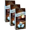 CAIYA 3X Crispo Ovetti Confettati Gourmet Cioccolato Fondente al gusto Cocco 150g