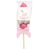 bigiemme Spiedini di Marshmallow con tag personalizzabili kit fai da te grafica a scelta per caramellata regalini fine festa compleanno comunione nozze (Cigno)