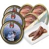 Los Picones Gourmet® Sardine affumicate in olio d'oliva I Pack 3 Lattine 115 gr./ 6 lombi (345 gr./18 lombo) I Conserve e Salature Gourmet I Affumati e in scatola I Sardinhas em azeite