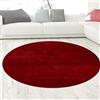 CARPETIA Tappeto Shaggy Tappeto shaggy Tappeto shaggy Flokati in rosso, 120 cm rotondo