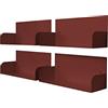 D-Segno - Mensola da muro in metallo, Libreria da parete, Kit di mensole di design, Libreria a muro porta libri, Mensola da parete, Librerie moderne design, Made in Italy (4, Red)