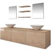 vidaXL Mobili da Bagno con Lavabo Set 8 pz Beige