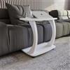 sugodesign Tavolino Divano con rotelle, Piccolo tavolo da salotto, Tavolino da caffè in stil elegante, Piccolo tavolo per soggiorno, Superficie ideale per laptop, tazze, (Bianco)
