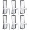 LANTUS Set 6 Sedie da Pranzo Moderne in Similpelle con Shienale Alta,Sedie da Cucina Ecopelle Moderne,Sedie Sala da Pranzo PU Similpelle Moderne,Sedie Schienale Alto,Bianco+Grigio-6PC