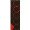CARILLO Tappeto da Cucina Passatoia Cerchi Opty Collection 57x200 cm M769 Marrone-Arancio
